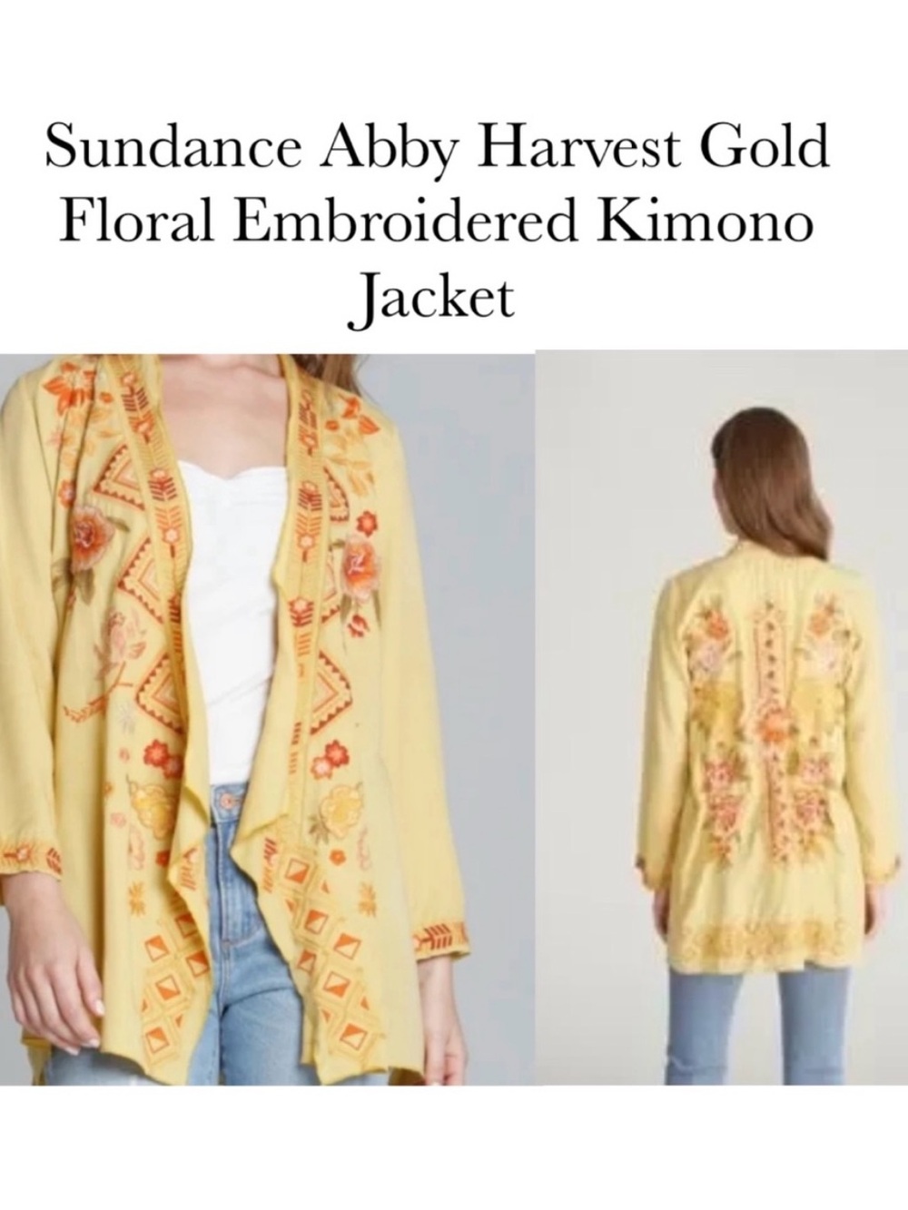 Driftwood embroidered kimono jacket